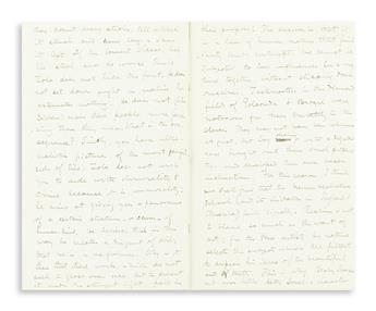 RUSKIN, JOHN. Autograph Manuscript, unsigned, a presumably complete and untitled essay on realism in art and its relation to morals.